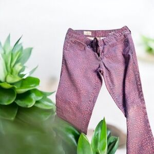 GAP Women's Skinny Jeans - Red Pattern